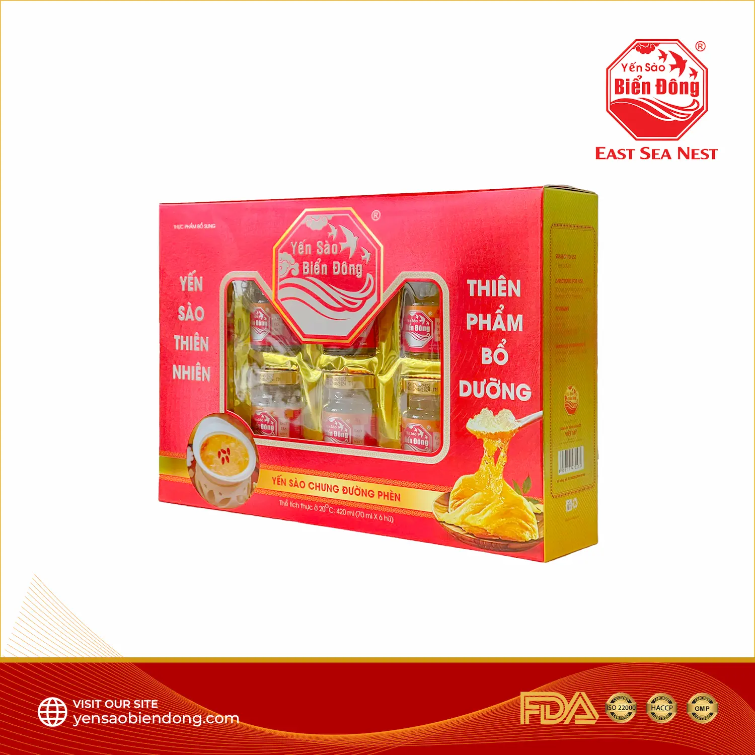 Hộp Quà Tổ Yến Chưng Đường Phèn - Yến Sào Biển Đông ESN