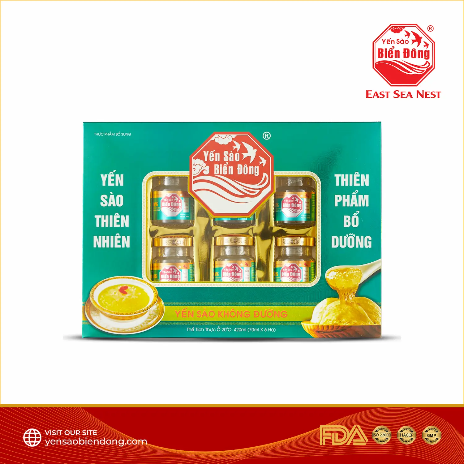 Hộp Quà Tổ Yến Chưng Không Đường Yến Sào Biển Đông ESN