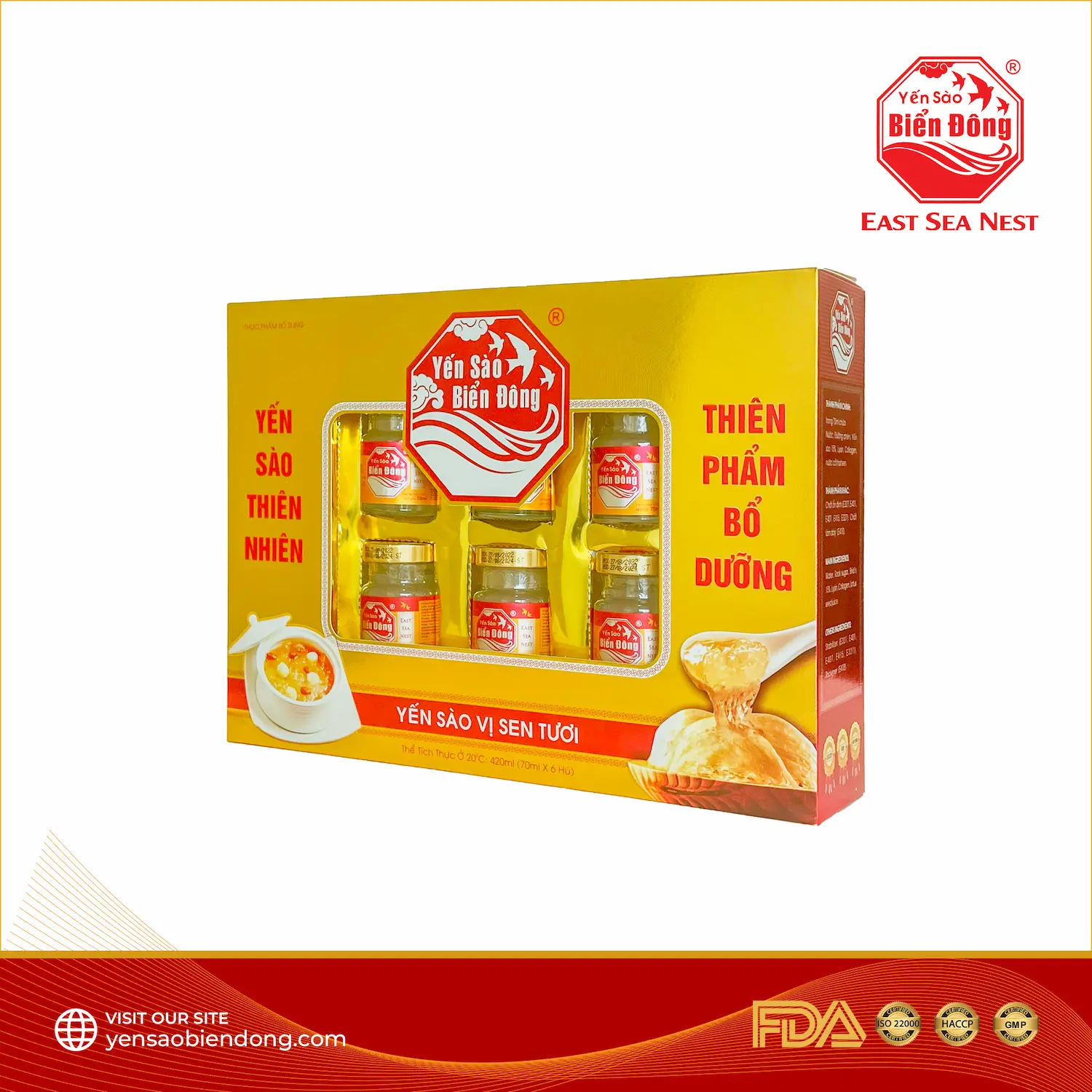 Hộp Quà Tổ Yến Chưng Sen Tươi Yến Sào Biển Đông ESN