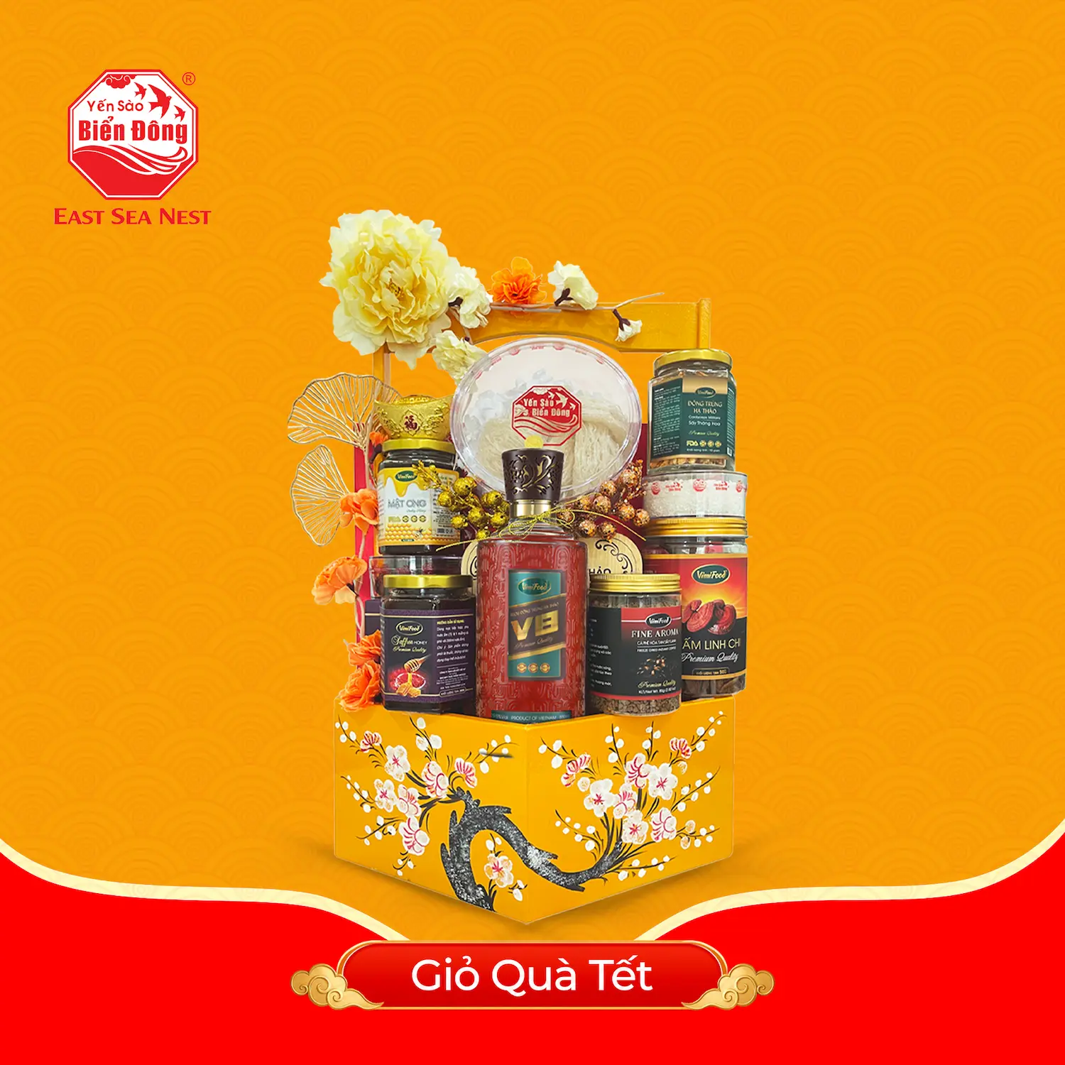 Giỏ Quà Tết VIPGOLD - Yến Sào Biển Đông ESN
